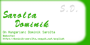 sarolta dominik business card